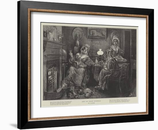 Cosy Old Maids' Christmas-Frederick Barnard-Framed Giclee Print