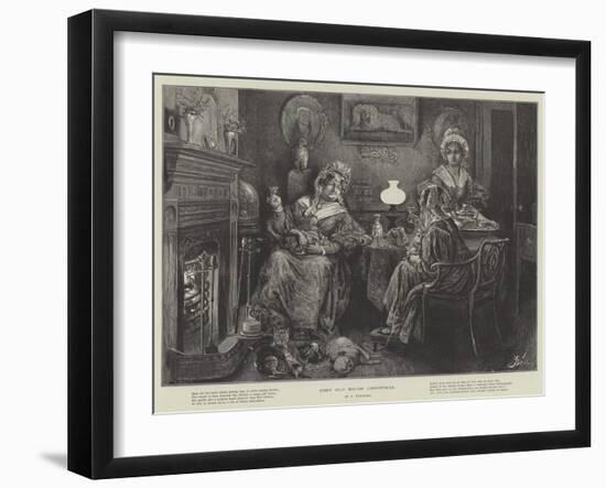 Cosy Old Maids' Christmas-Frederick Barnard-Framed Giclee Print