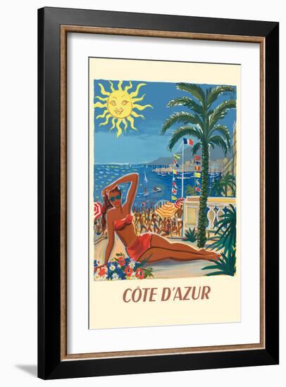 Cote d’Azur - France - The French Riveria-Hervé Baille-Framed Art Print