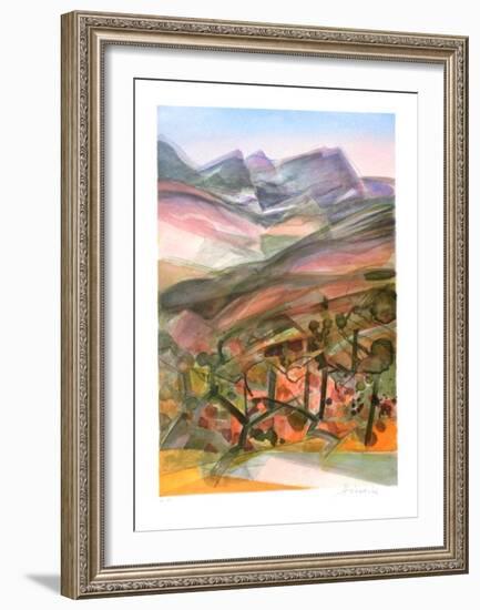 Cote d'Azur - la Montagne Ste Victoire-Camille Hilaire-Framed Collectable Print