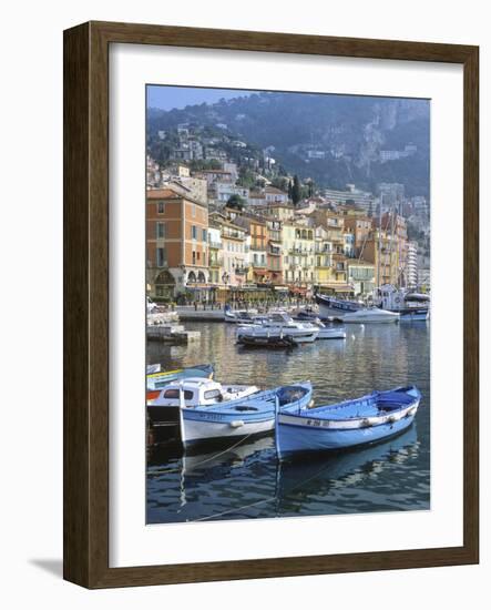 Cote D'Azur, Villefranche-Sur-Mer, View on Town and Port-Marcel Malherbe-Framed Photographic Print