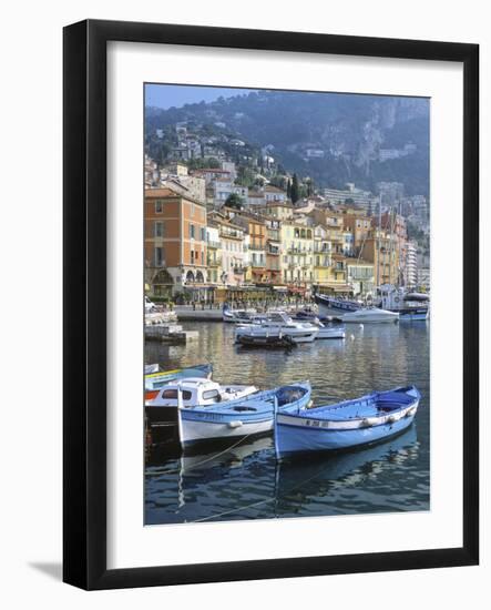 Cote D'Azur, Villefranche-Sur-Mer, View on Town and Port-Marcel Malherbe-Framed Photographic Print