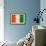 Cote D'Ivoire Flag Design with Wood Patterning - Flags of the World Series-Philippe Hugonnard-Framed Premium Giclee Print displayed on a wall