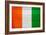 Cote D'Ivoire Flag Design with Wood Patterning - Flags of the World Series-Philippe Hugonnard-Framed Premium Giclee Print