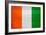 Cote D'Ivoire Flag Design with Wood Patterning - Flags of the World Series-Philippe Hugonnard-Framed Premium Giclee Print