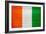 Cote D'Ivoire Flag Design with Wood Patterning - Flags of the World Series-Philippe Hugonnard-Framed Premium Giclee Print