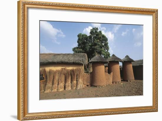 Côte D'Ivoire - Northern Senufo Area. Cylinder Granaries at Nawalakaha-null-Framed Giclee Print