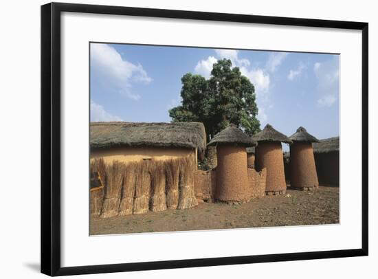 Côte D'Ivoire - Northern Senufo Area. Cylinder Granaries at Nawalakaha-null-Framed Giclee Print