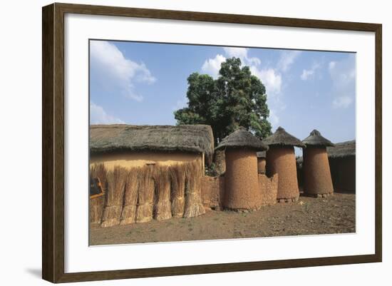 Côte D'Ivoire - Northern Senufo Area. Cylinder Granaries at Nawalakaha-null-Framed Giclee Print