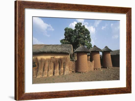 Côte D'Ivoire - Northern Senufo Area. Cylinder Granaries at Nawalakaha-null-Framed Giclee Print