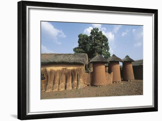 Côte D'Ivoire - Northern Senufo Area. Cylinder Granaries at Nawalakaha-null-Framed Giclee Print