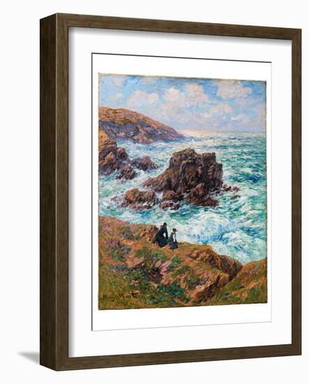 Côte De Clohars, Finistère, 1908 (Oil on Canvas)-Henry Moret-Framed Giclee Print