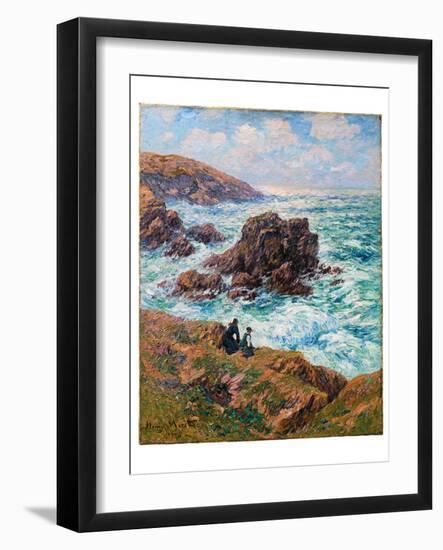 Côte De Clohars, Finistère, 1908 (Oil on Canvas)-Henry Moret-Framed Giclee Print