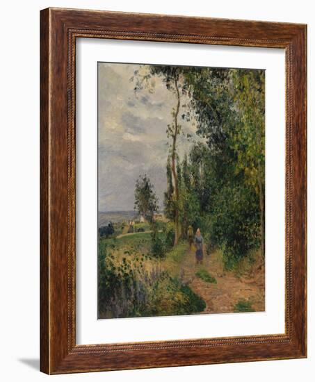 Côte des Grouettes, near Pontoise, c.1878-Camille Pissarro-Framed Giclee Print