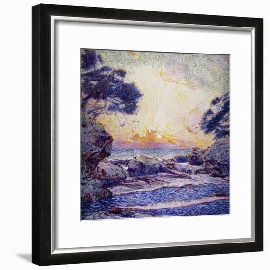 Cote Scene, Sunset, Scene De Cote, Coucher De Soleil-Frans Gaillard-Framed Giclee Print