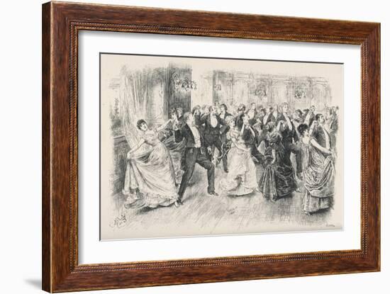 Cotillion Dancing in a Fashionable London Ballroom-Frederick Barnard-Framed Art Print