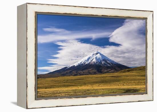 Cotopaxi Volcano 5897M Summit, Cotopaxi National Park, Cotopaxi Province, Ecuador, South America-Matthew Williams-Ellis-Framed Premier Image Canvas