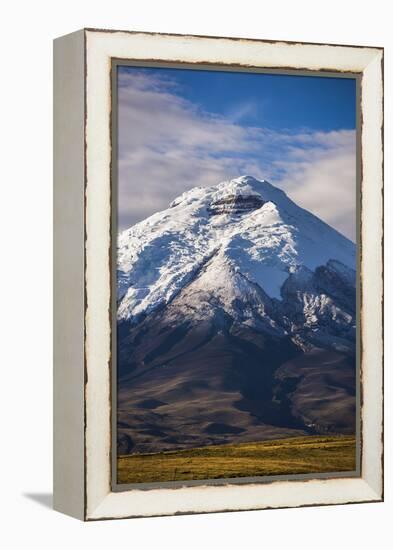 Cotopaxi Volcano Glacier Covered 5897M Summit, Cotopaxi National Park, Cotopaxi Province, Ecuador-Matthew Williams-Ellis-Framed Premier Image Canvas