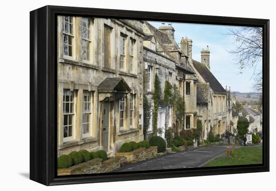 Cotswold Cottages Along the Hill, Burford, Cotswolds, Oxfordshire, England, United Kingdom, Europe-Peter Richardson-Framed Premier Image Canvas