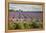 Cotswold Lavender field with Cotswold dry stone wall, Snowshill, Cotswolds, Gloucestershire, Englan-Stuart Black-Framed Premier Image Canvas