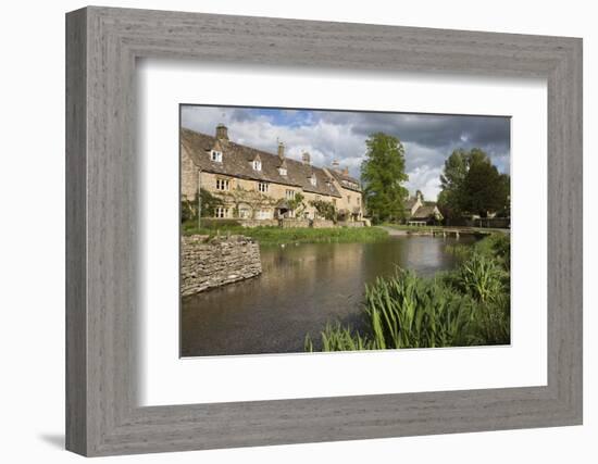 Cotswold Stone Cottages on the River Eye, Lower Slaughter, Cotswolds, Gloucestershire, England-Stuart Black-Framed Photographic Print