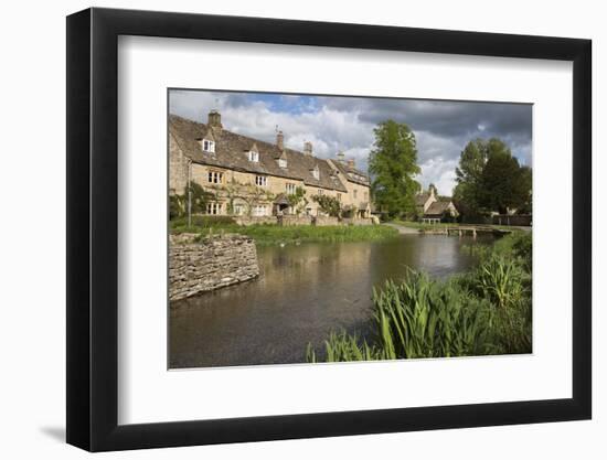 Cotswold Stone Cottages on the River Eye, Lower Slaughter, Cotswolds, Gloucestershire, England-Stuart Black-Framed Photographic Print