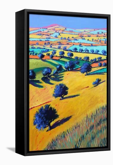 Cotswold Valley, 2021 (acrylic on board)-Paul Powis-Framed Premier Image Canvas