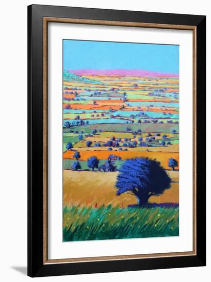 Cotswold Way, 2021 (acrylic on board)-Paul Powis-Framed Giclee Print