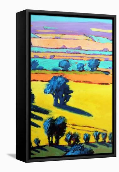 Cotswold Way close up 6-Paul Powis-Framed Premier Image Canvas