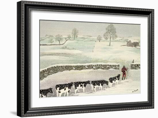 Cotswold: Winter Scene-Maggie Rowe-Framed Premium Giclee Print