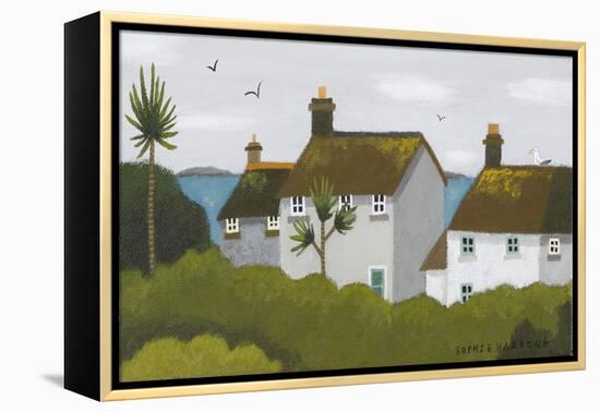 Cottage and Palms-Sophie Harding-Framed Premier Image Canvas