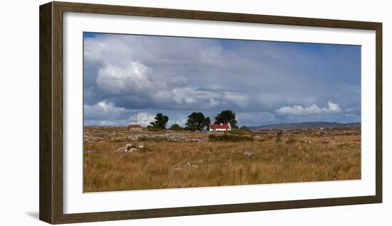 Cottage and Rocky Barren Landscape on Lettermore Island, Connemara, County Galway, Ireland-null-Framed Photographic Print