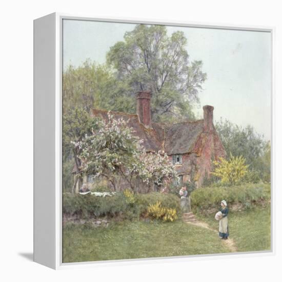 Cottage at Chiddingfold-Helen Allingham-Framed Premier Image Canvas
