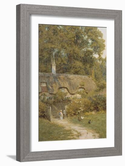 Cottage at Farringford, Isle of Wight-Helen Allingham-Framed Giclee Print