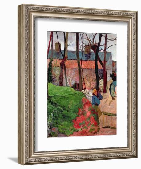 Cottage at Le Pouldu, 1890-Paul Gauguin-Framed Giclee Print