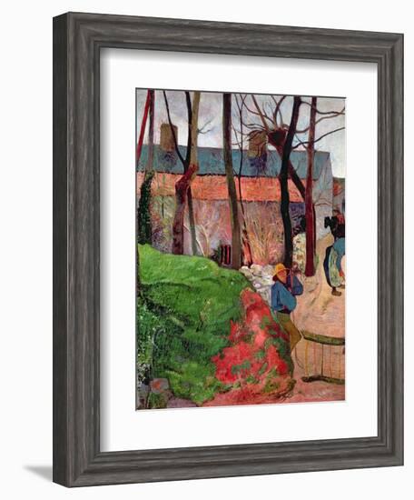 Cottage at Le Pouldu, 1890-Paul Gauguin-Framed Giclee Print