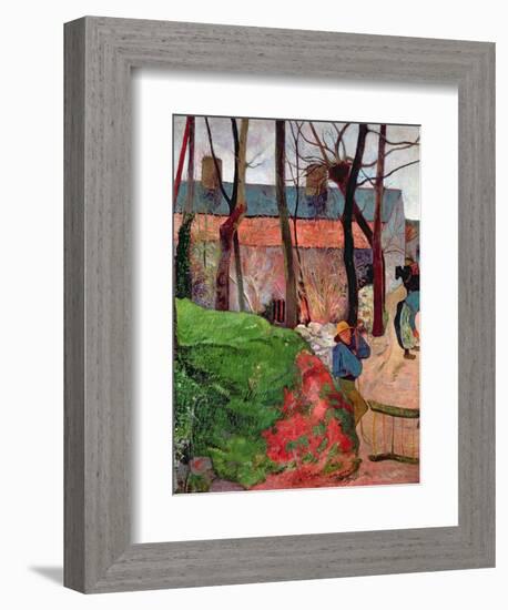 Cottage at Le Pouldu, 1890-Paul Gauguin-Framed Giclee Print