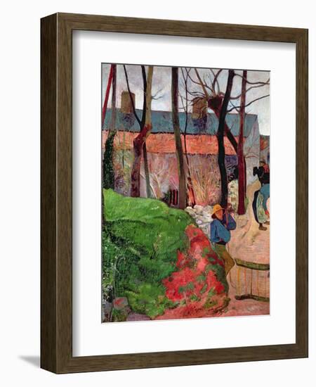 Cottage at Le Pouldu, 1890-Paul Gauguin-Framed Giclee Print