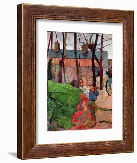 Cottage at Le Pouldu, 1890-Paul Gauguin-Framed Giclee Print