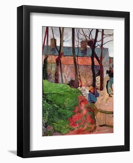 Cottage at Le Pouldu, 1890-Paul Gauguin-Framed Giclee Print