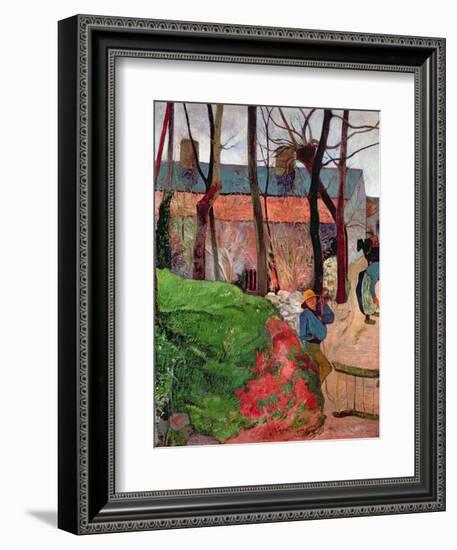 Cottage at Le Pouldu, 1890-Paul Gauguin-Framed Giclee Print