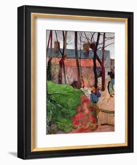 Cottage at Le Pouldu, 1890-Paul Gauguin-Framed Giclee Print