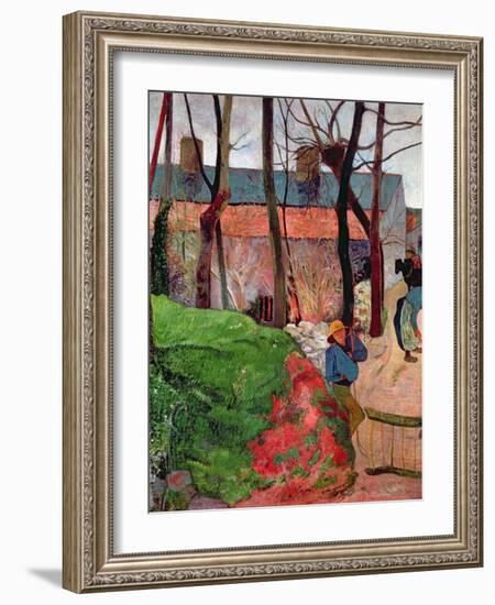 Cottage at Le Pouldu, 1890-Paul Gauguin-Framed Giclee Print