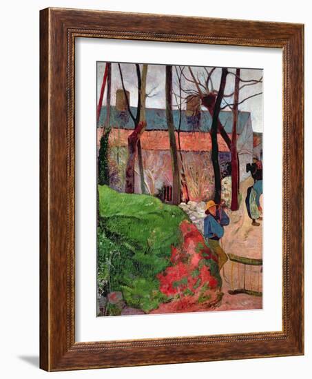 Cottage at Le Pouldu, 1890-Paul Gauguin-Framed Giclee Print