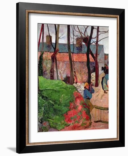 Cottage at Le Pouldu, 1890-Paul Gauguin-Framed Giclee Print