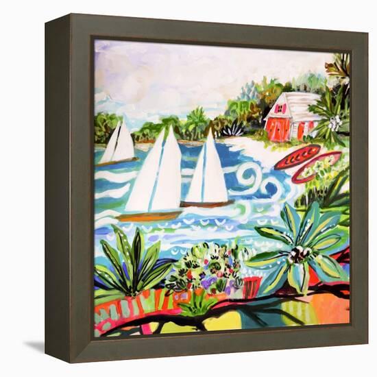 Cottage by the Bay II-Karen Fields-Framed Stretched Canvas