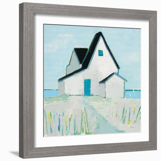 Cottage by the Sea Neutral-Phyllis Adams-Framed Art Print