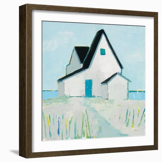 Cottage by the Sea Neutral-Phyllis Adams-Framed Art Print