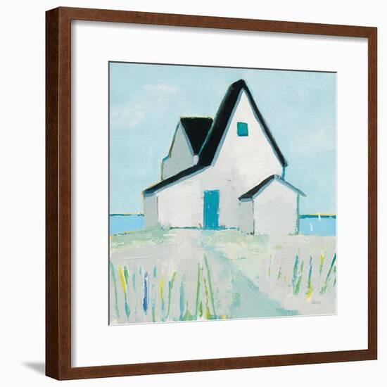 Cottage by the Sea Neutral-Phyllis Adams-Framed Art Print