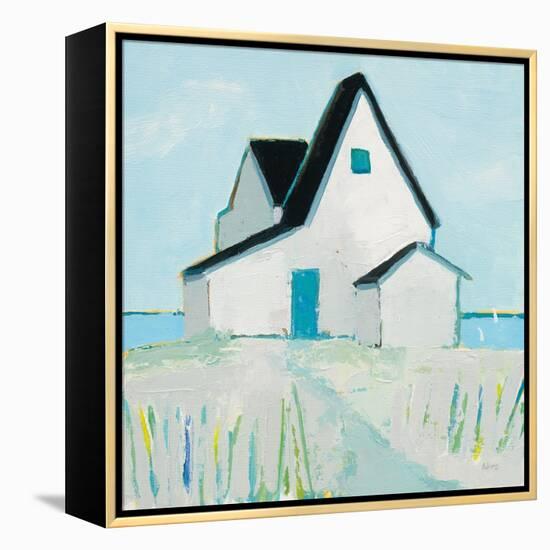 Cottage by the Sea Neutral-Phyllis Adams-Framed Stretched Canvas